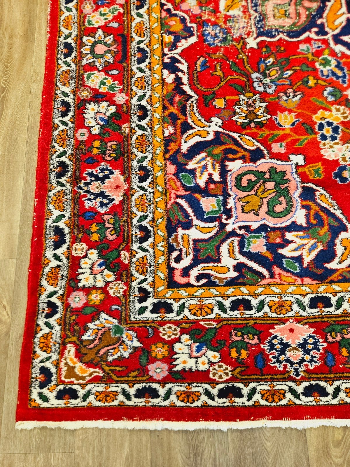 Perzisch Handgeknoopt Tapijt. Prachtige kleuren en patronen., Huis en Inrichting, Stoffering | Tapijten en Kleden, Nepal, 200 cm of meer