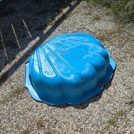 Blauwe schelp zandbak/zwembadje, Ophalen, Gebruikt