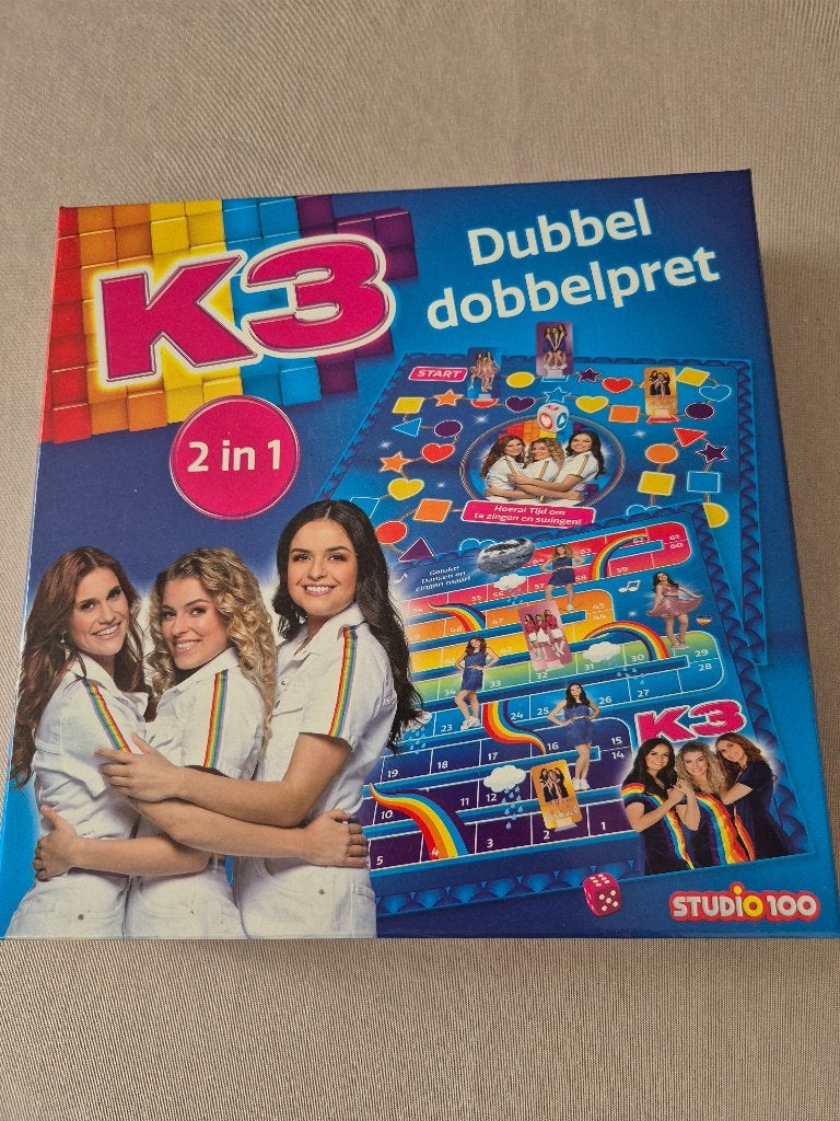 K3 Dubbel Dobbelpret, Hobby en Vrije tijd, Gezelschapsspellen | Bordspellen, Drie of vier spelers, Ophalen, Zo goed als nieuw