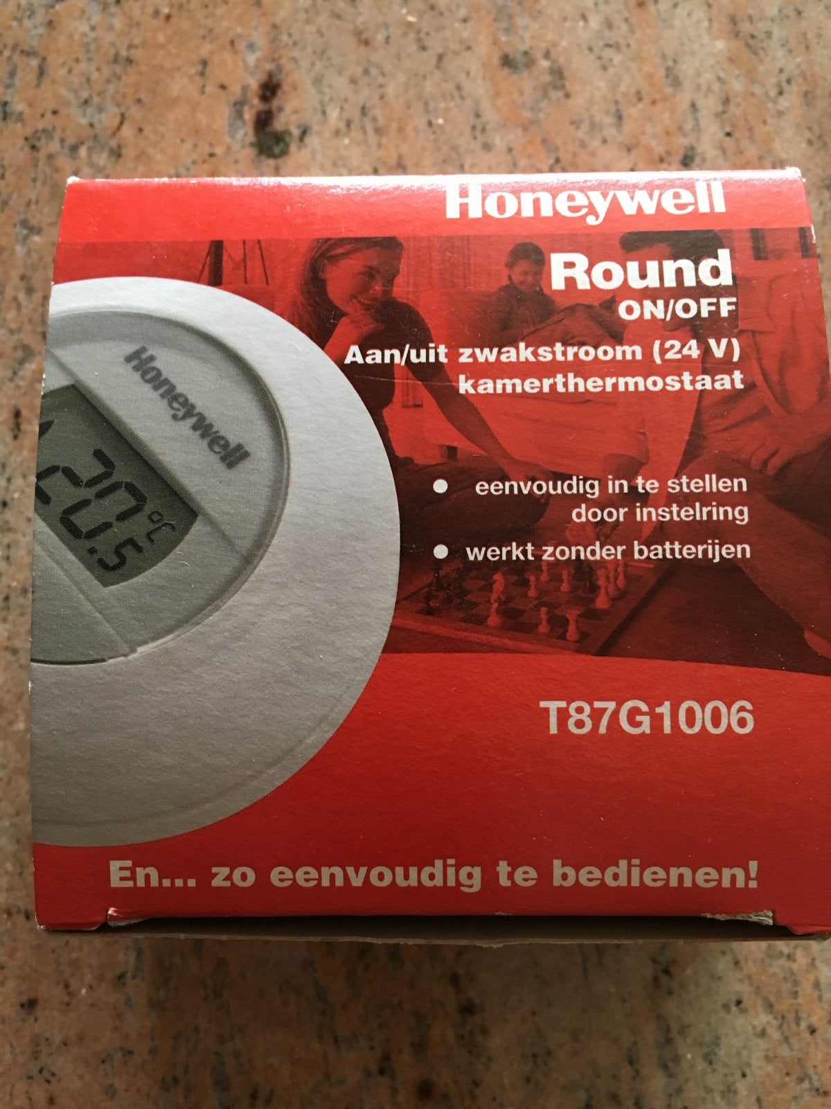 Honeywell Round ON/OFF Kamerthermostaat T87G1006, Ophalen of Verzenden, Zo goed als nieuw