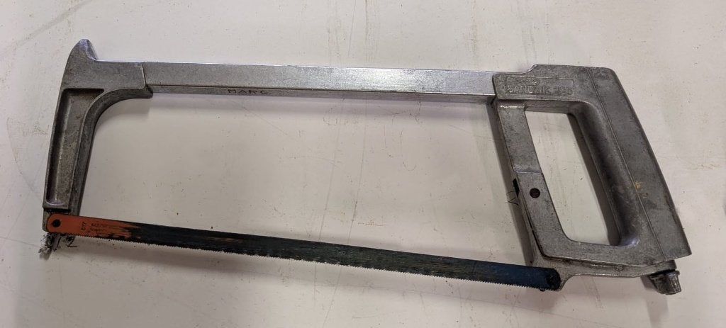 Vintage Sandvik 225 metaalzaagbeugel – Made in Sweden, Ophalen of Verzenden, Gebruikt, Zaag, Overige merken