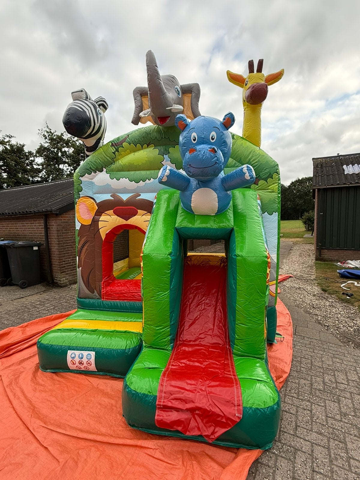 Springkussen mini jungle te huur, Ophalen, Zo goed als nieuw, Overige