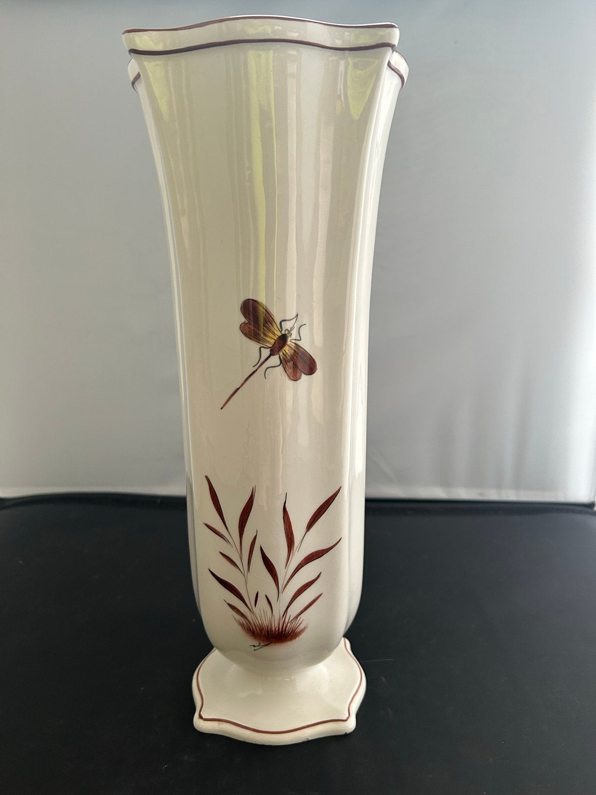 Vintage Italiaanse vaas met libelle decoratie, Ophalen