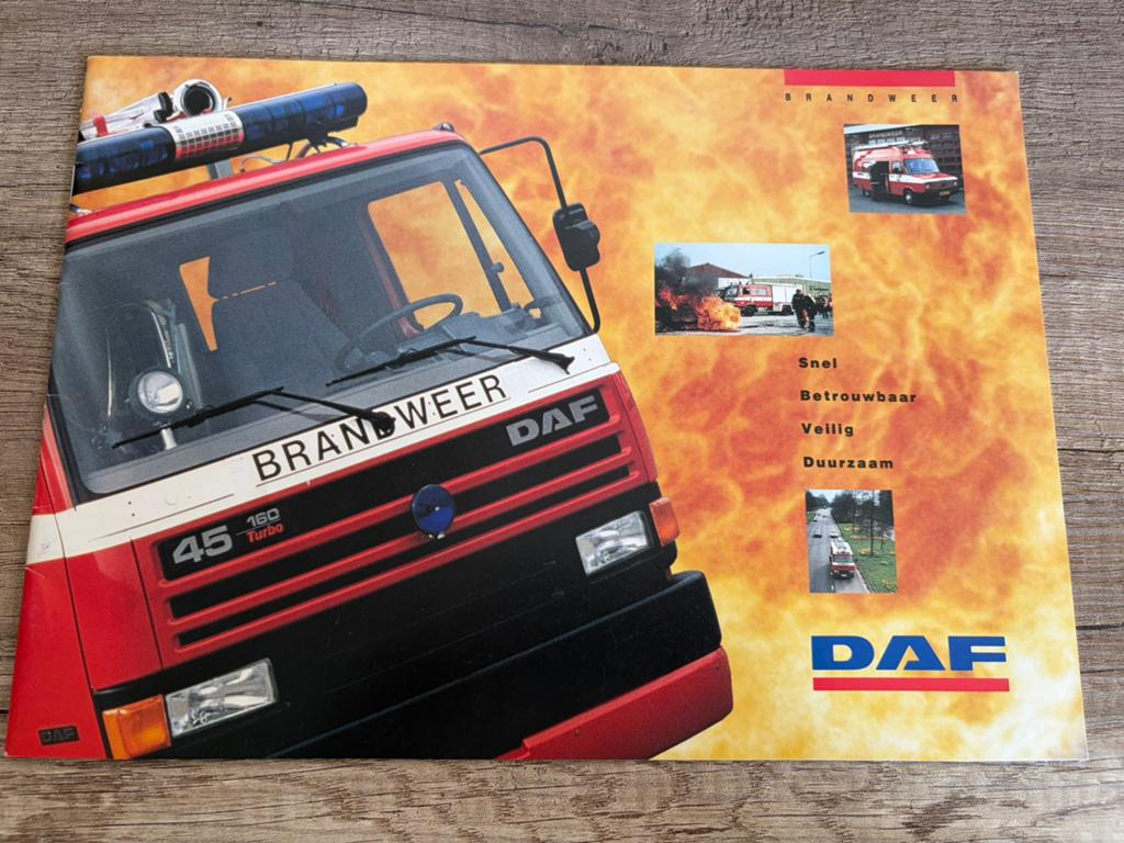Folder DAF Brandweerwagens, Boeken, Auto's | Folders en Tijdschriften, Ophalen of Verzenden, Zo goed als nieuw, Overige merken