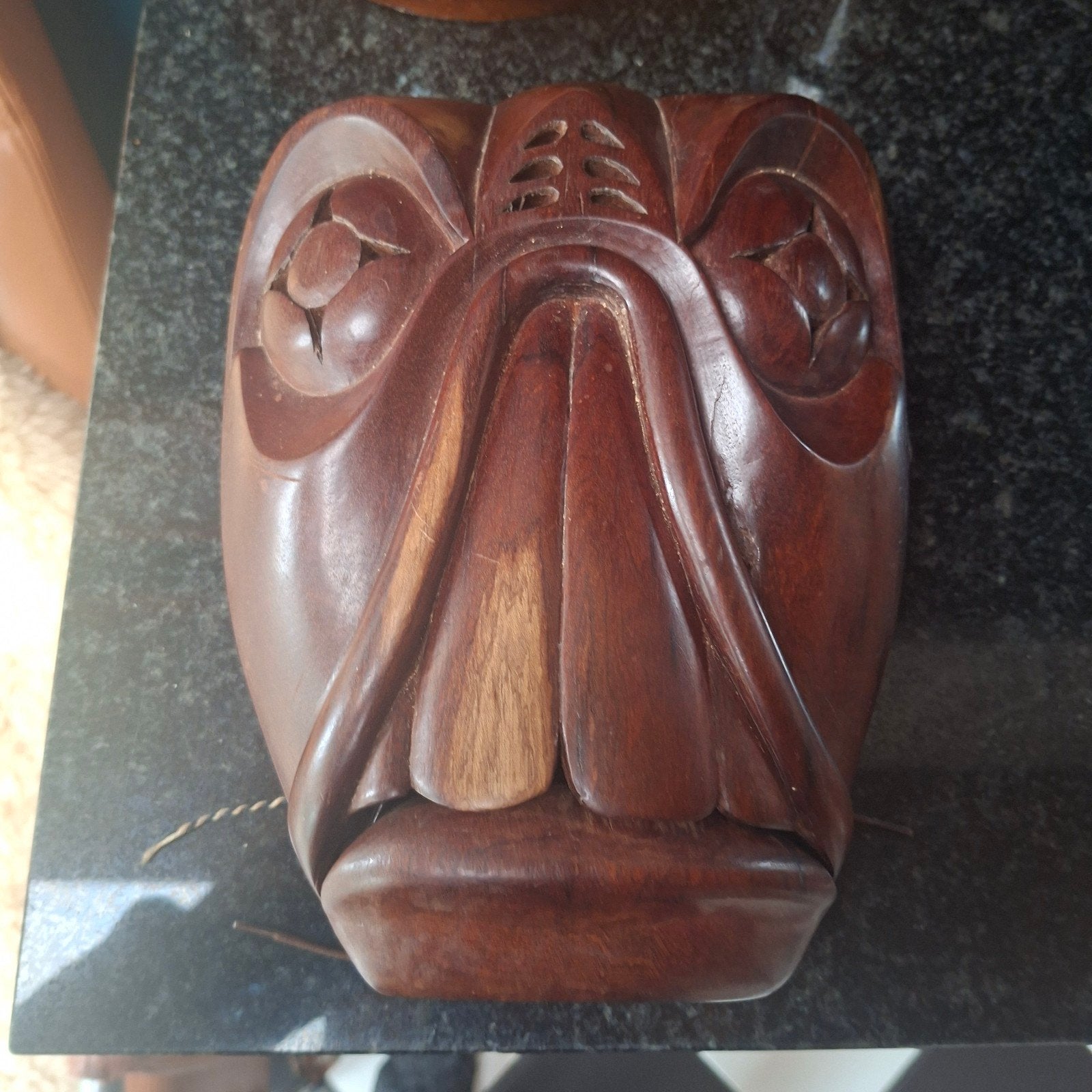 Kwakiutl , cederhout masker, Hout, Bruin, Masker, Ophalen of Verzenden