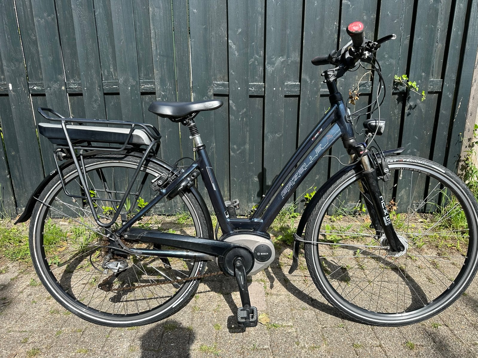 Gazelle e-bike met Bosch middenmotor, 400Wh accu, 48cm, Ophalen, Gebruikt, 47 tot 51 cm, 50 km per accu of meer