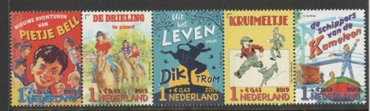 2019 Kiderpostzegels Complete serie in strook, Ophalen of Verzenden, Postfris