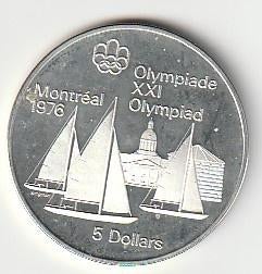 5  dollars  1973  Canada. km. 84  proof/unc, Ophalen of Verzenden, Noord-Amerika, Losse munt, Zilver