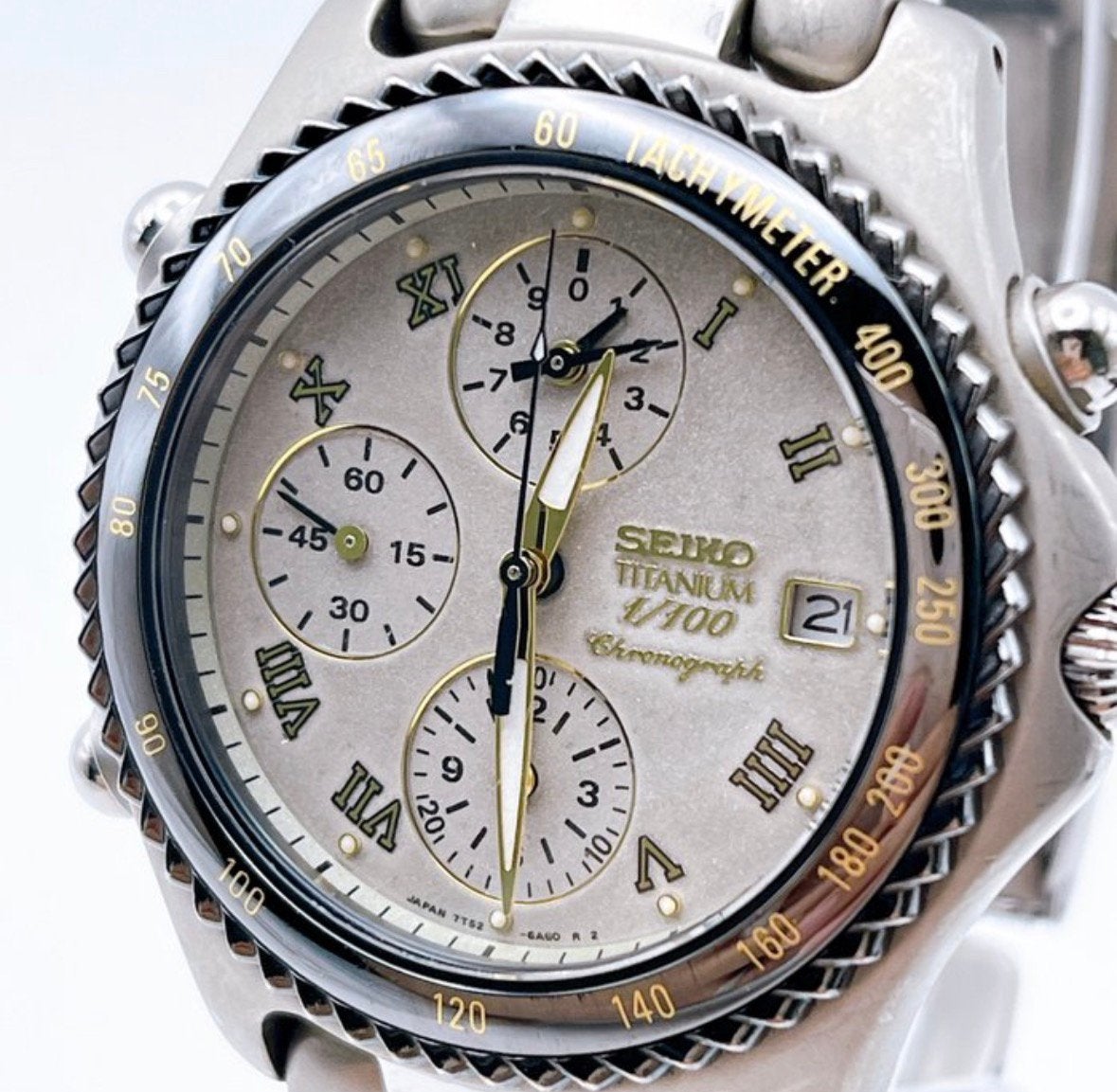 Seiko Titanium 7T52-6A60 met aankoopfactuur, Sieraden, Tassen en Uiterlijk, Horloges | Heren, Polshorloge, Ophalen of Verzenden