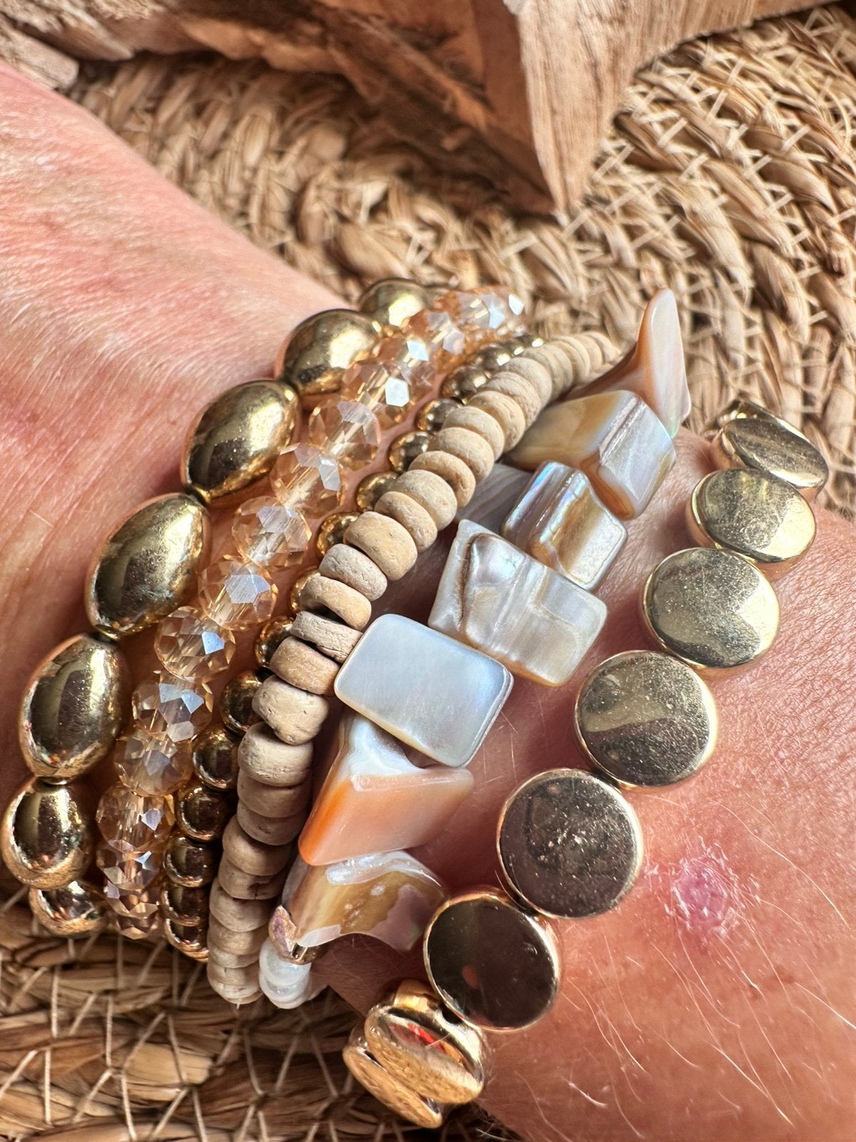 Boho armbanden / boho chic / set van 6 / nieuw, Ophalen of Verzenden, Zo goed als nieuw