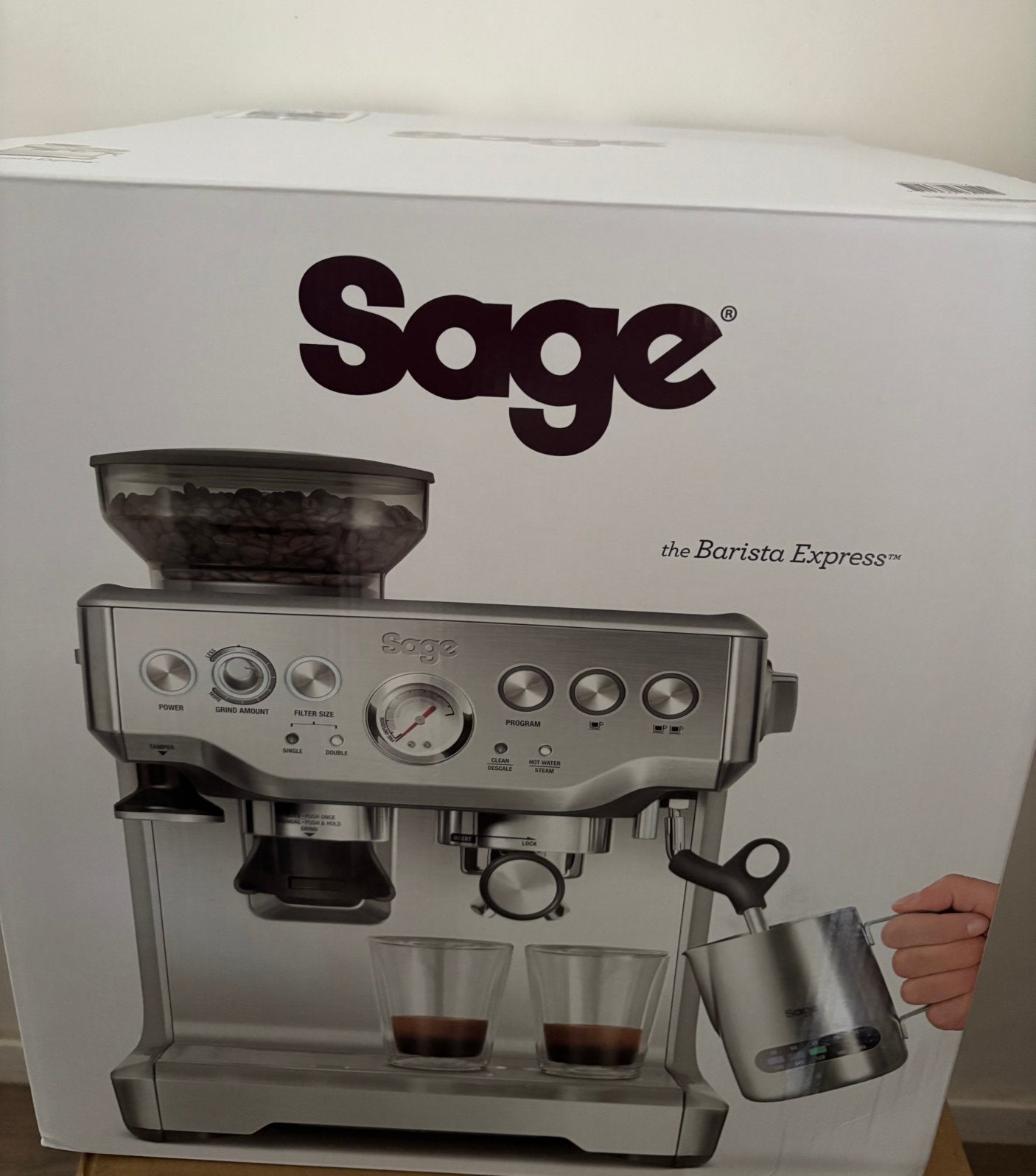 Sage Barista Express, Ophalen, Espresso apparaat, Nieuw, Koffiebonen