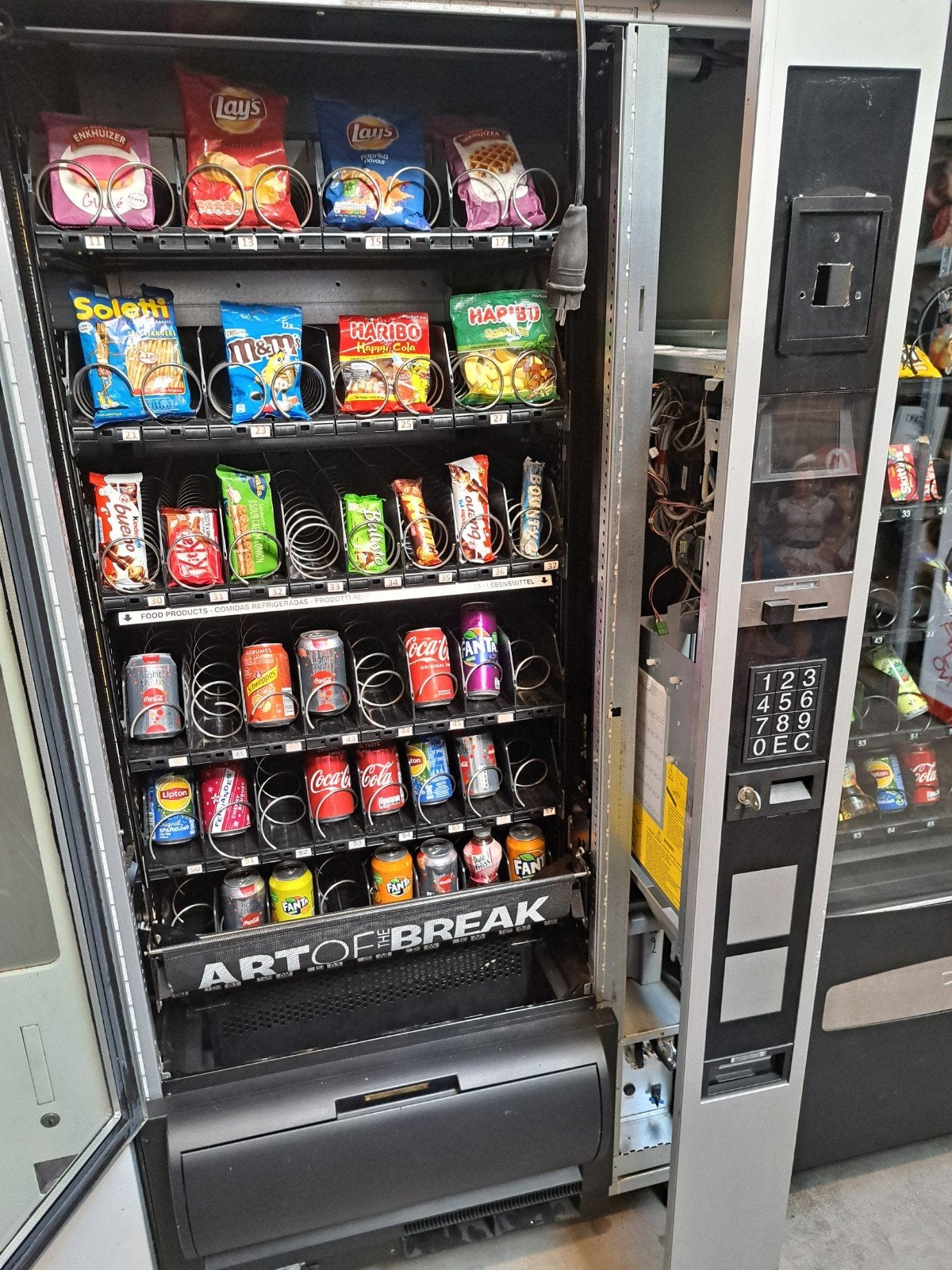 Fris/snack automaat Necta art break gekoeld, Ophalen