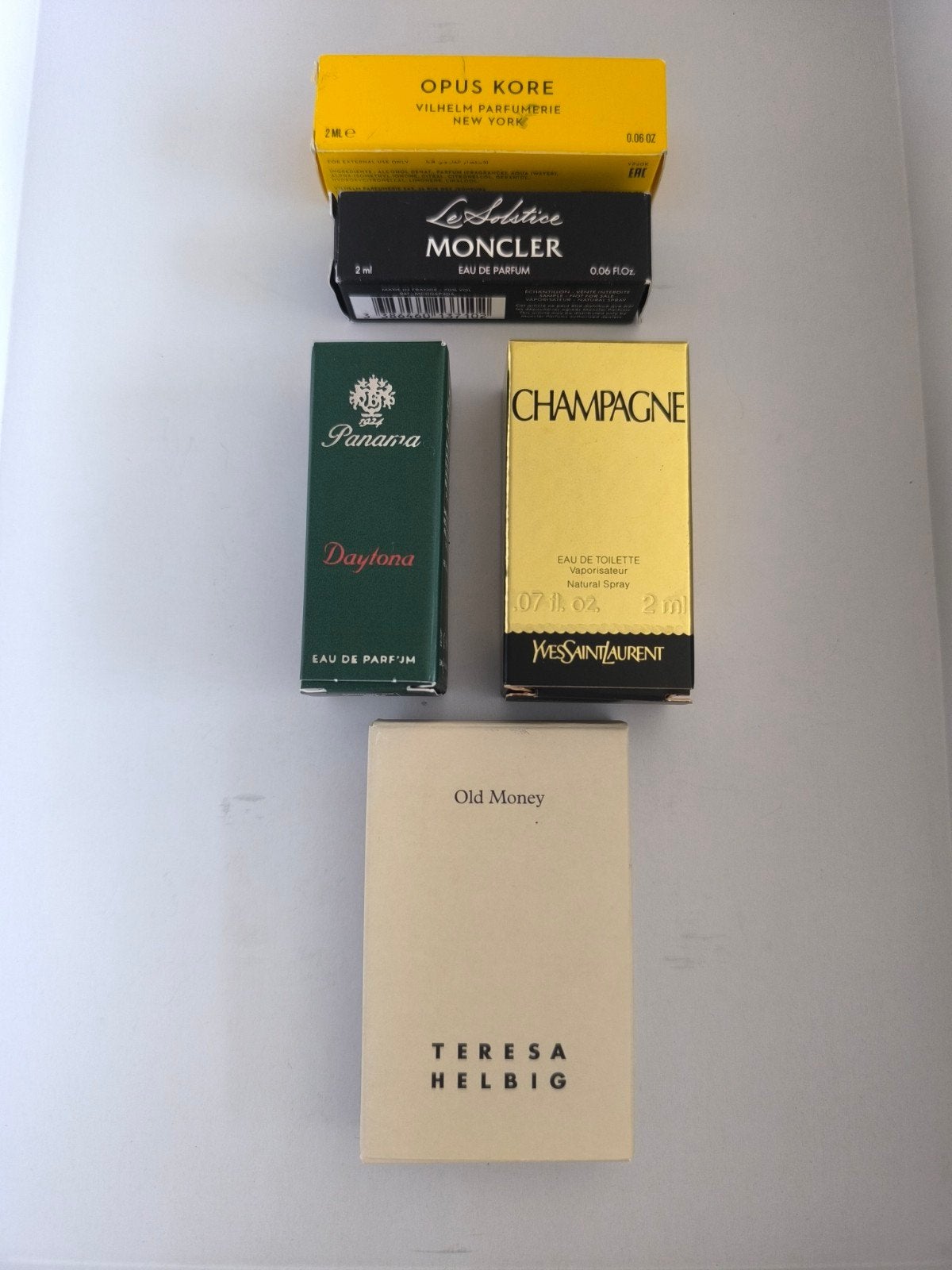 Parfum samples: Opus Kore, Moncler, Panama, YSL, Old Money, Ophalen of Verzenden, Nieuw