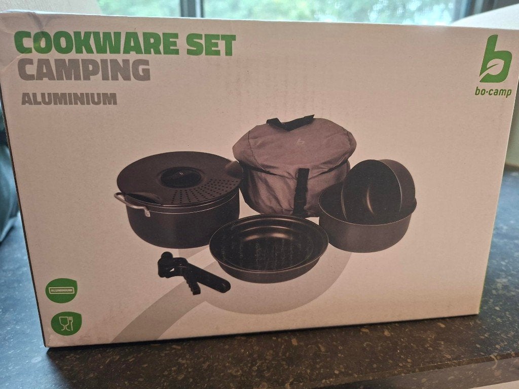 Nieuwe Cookware set camping aluminium, Ophalen of Verzenden, Nieuw