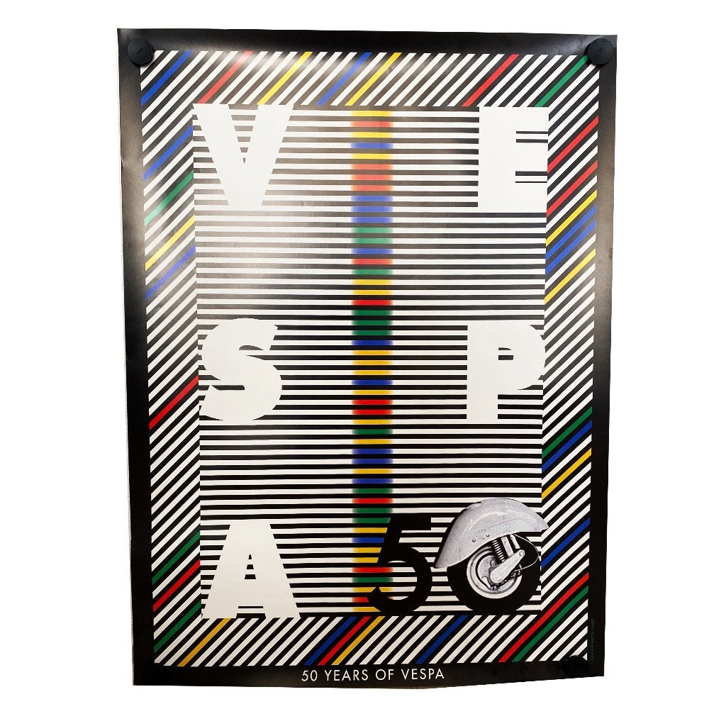 50 years of Vespa – Poster 1996., Rechthoekig Staand, Verzenden, Zo goed als nieuw, A1 t/m A3
