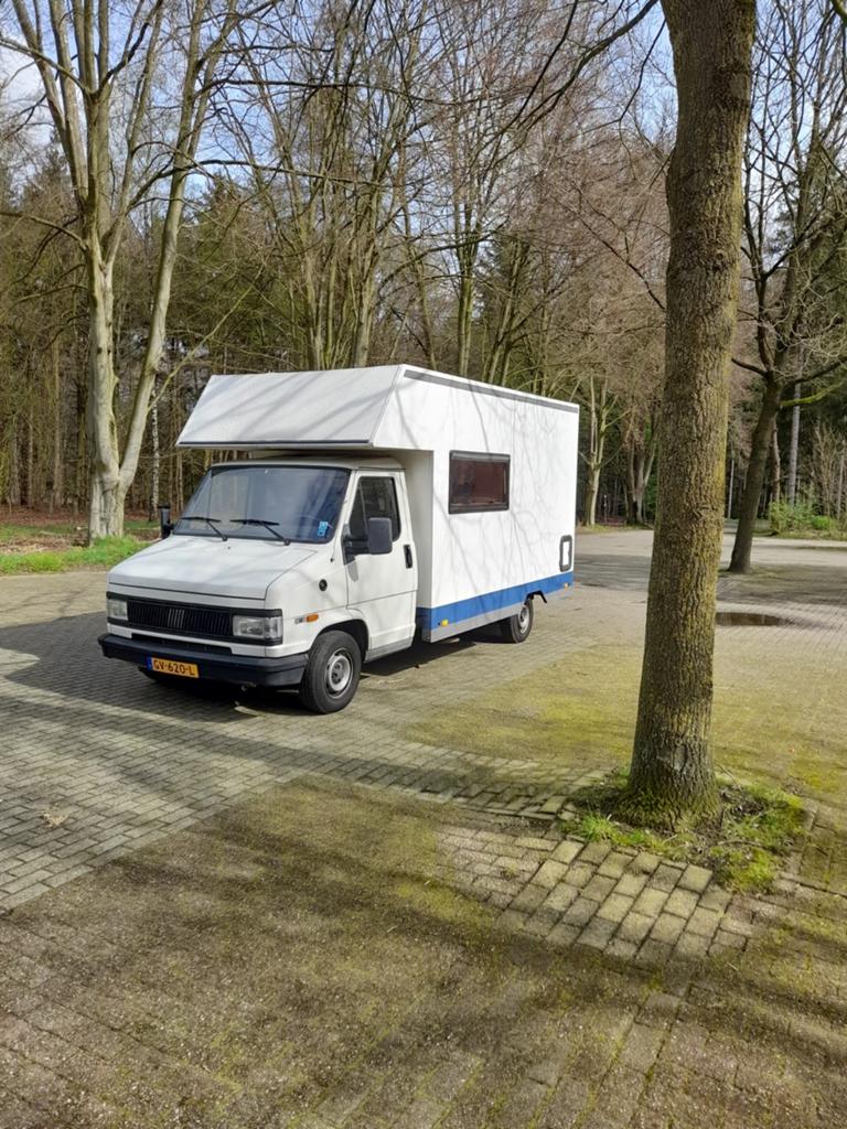 Fiat Ducato camper + Yamaha 500cc motor, Buscamper of Camperbus, Tot en met 2, Bedrijf, Diesel