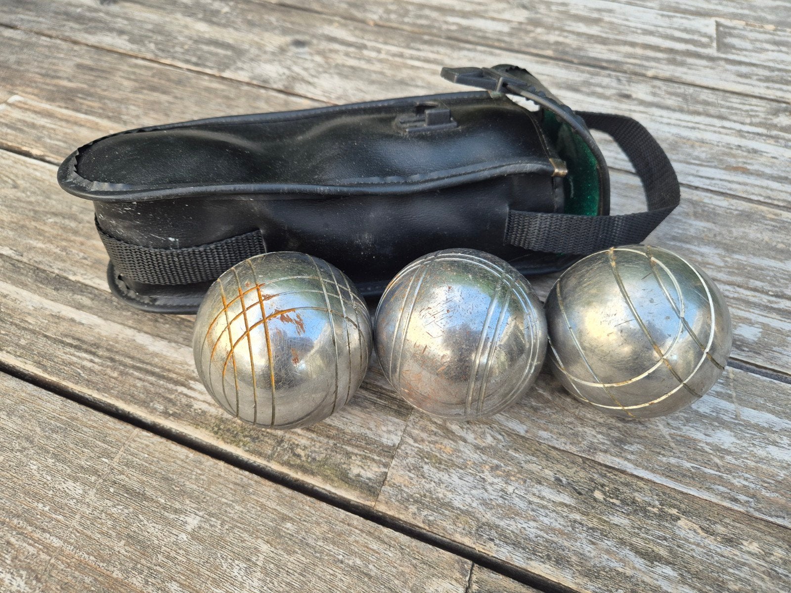 Petanque ballen set met draagtas, Ophalen of Verzenden, Gebruikt