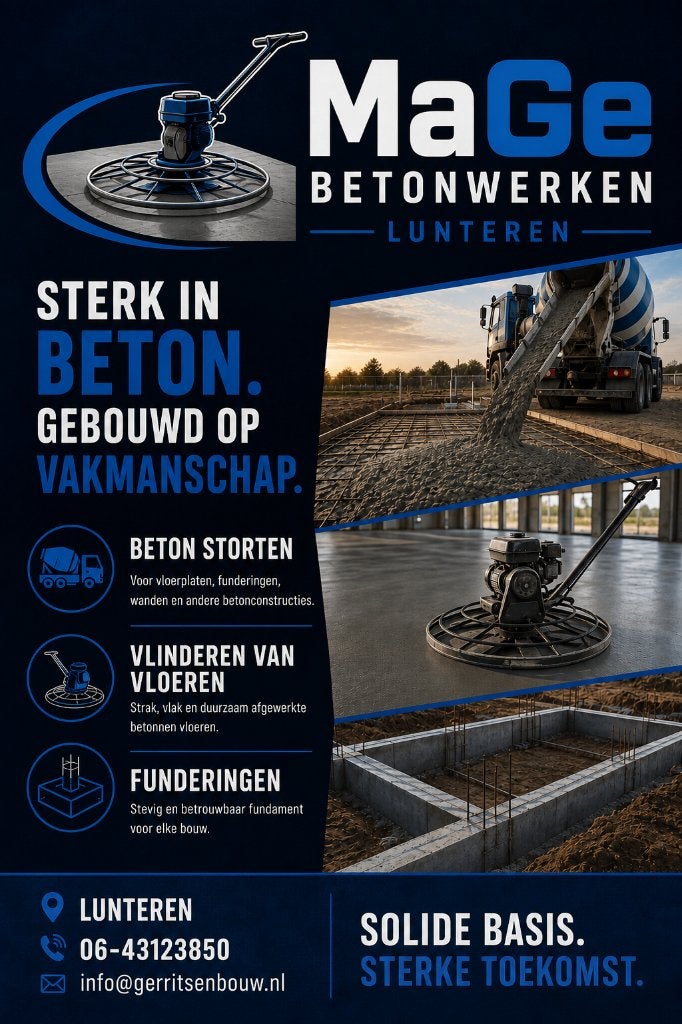 betonvloeren gestort en gevlinderd!
