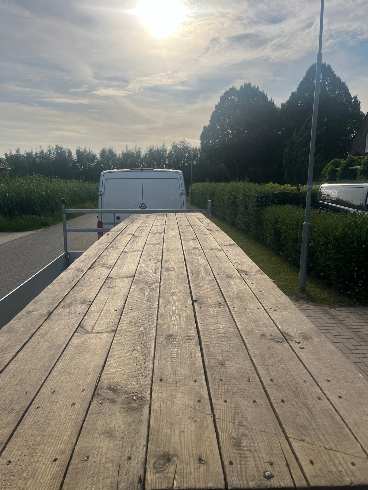 Vlondervloer tentvloer 200m2 - nette staat, Ophalen, Gebruikt, Hout