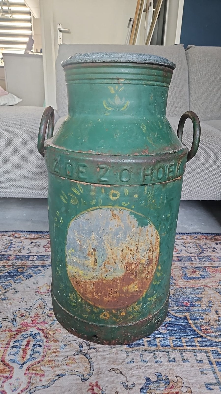 Antieke groene melkbus - Decoratief en uniek, Ophalen
