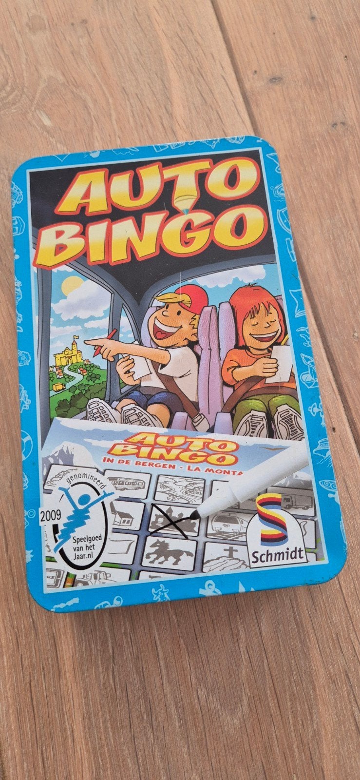 Auto Bingo Schmidt - Gebruikt reisspel voor onderweg, Gebruikt, Schmidt, Een of twee spelers, Ophalen of Verzenden