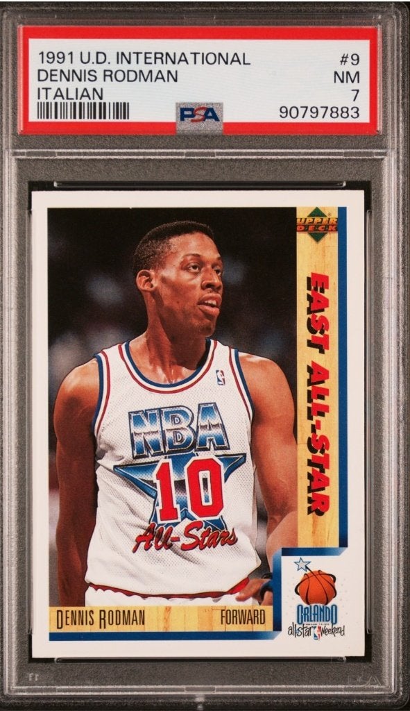 Dennis rodman psa 7, Hobby en Vrije tijd, Verzamelkaartspellen | Overige, Ophalen of Verzenden, Nieuw, Losse kaart