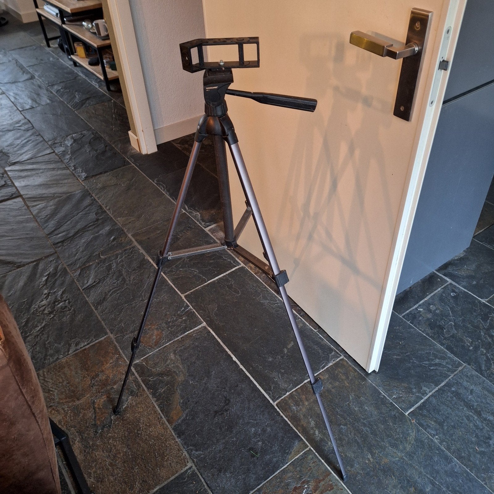 Vanguard statief met houder voor meerdere camera's, Ophalen of Verzenden, Gebruikt, 150 tot 175 cm, Driepoot