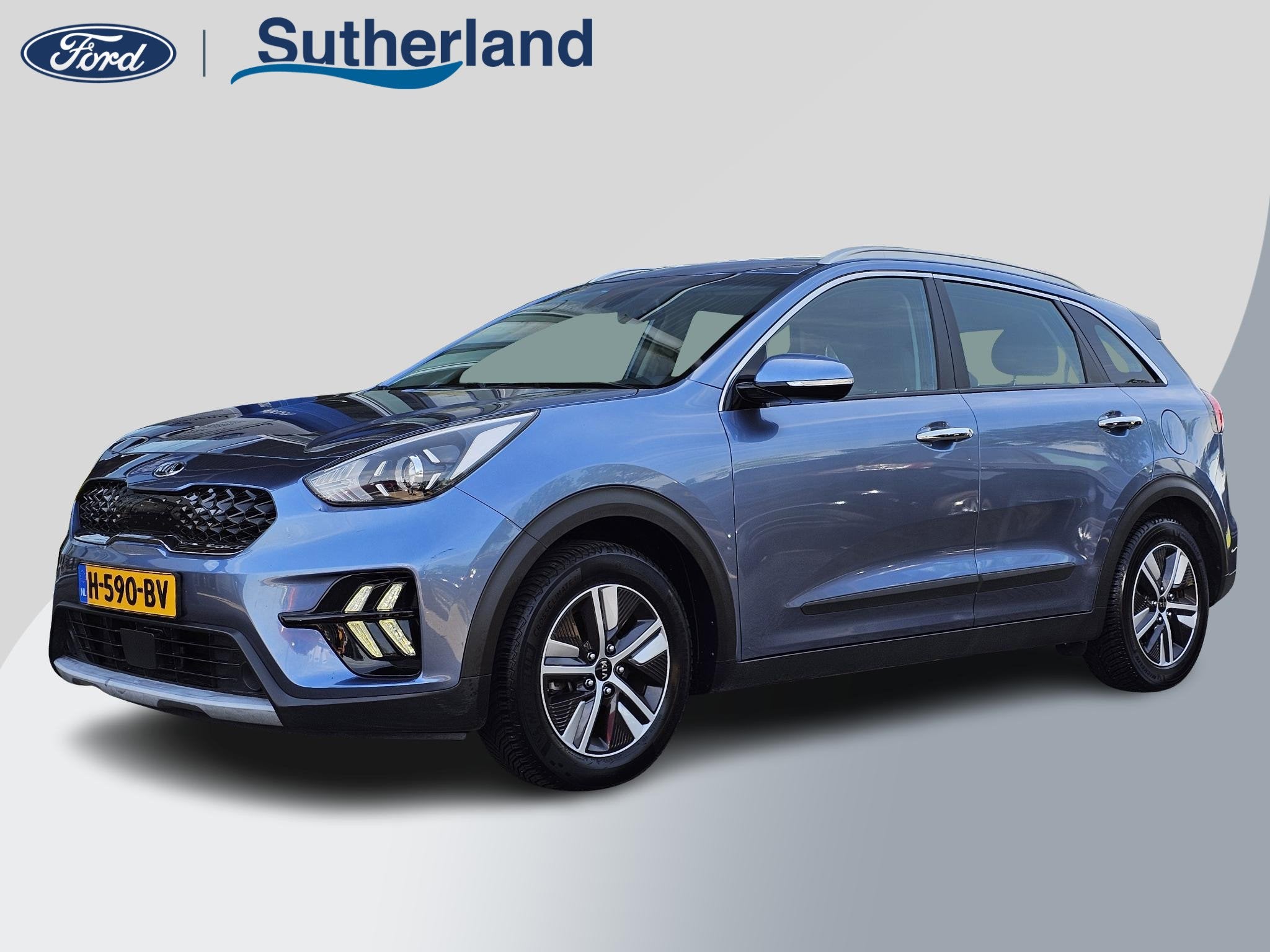Kia Niro 1.6 GDi Hybrid DynamicLine Perfect onderhouden | Ca, Auto's, Kia, Gebruikt, Euro 6, 2 kWh, Blauw