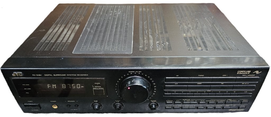 JVC RX-508VBK Vintage Stereo Receiver met Phono 2x80W, JVC, Ophalen of Verzenden, 60 tot 120 watt, Gebruikt