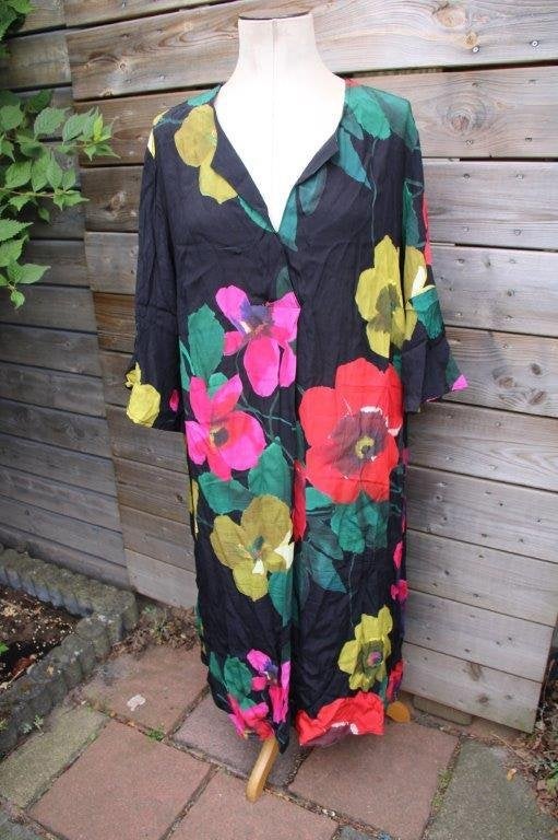 Jurk zwart/ kleur Doris Streich mt 50 Vaste prijs, Ophalen of Verzenden, Zo goed als nieuw, Jurk, Doris Streich