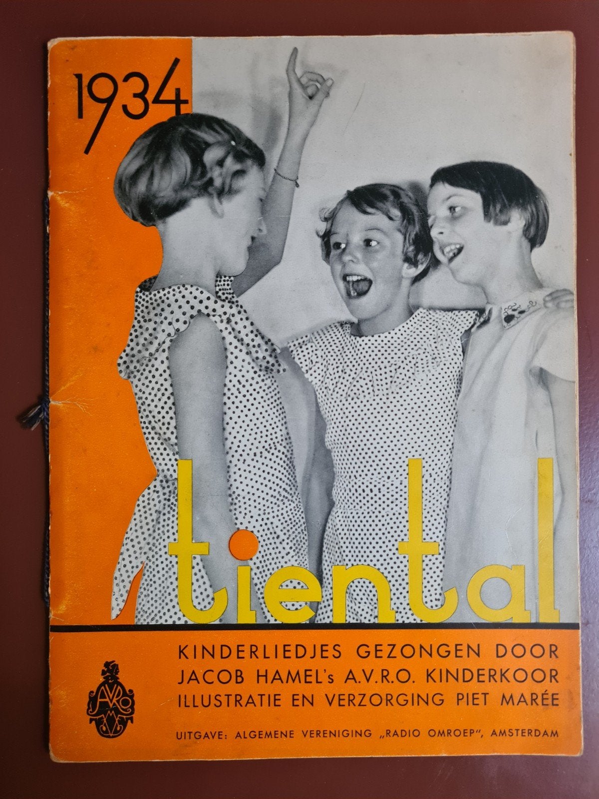Tiental Kinderliedjes Jacob Hamel's A.V.R.O. Kinderkoor 1934, Piano, Gebruikt, Ophalen of Verzenden, Thema