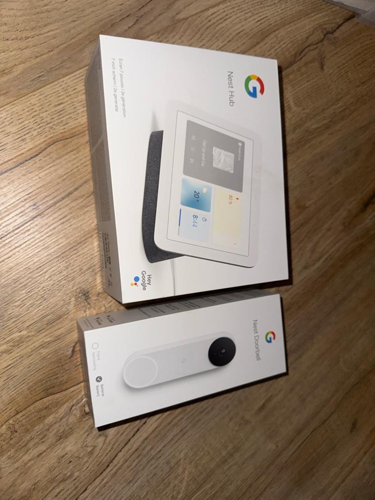 Google Nest Hub (2e gen) + Nest Doorbell, Ophalen of Verzenden, Zo goed als nieuw