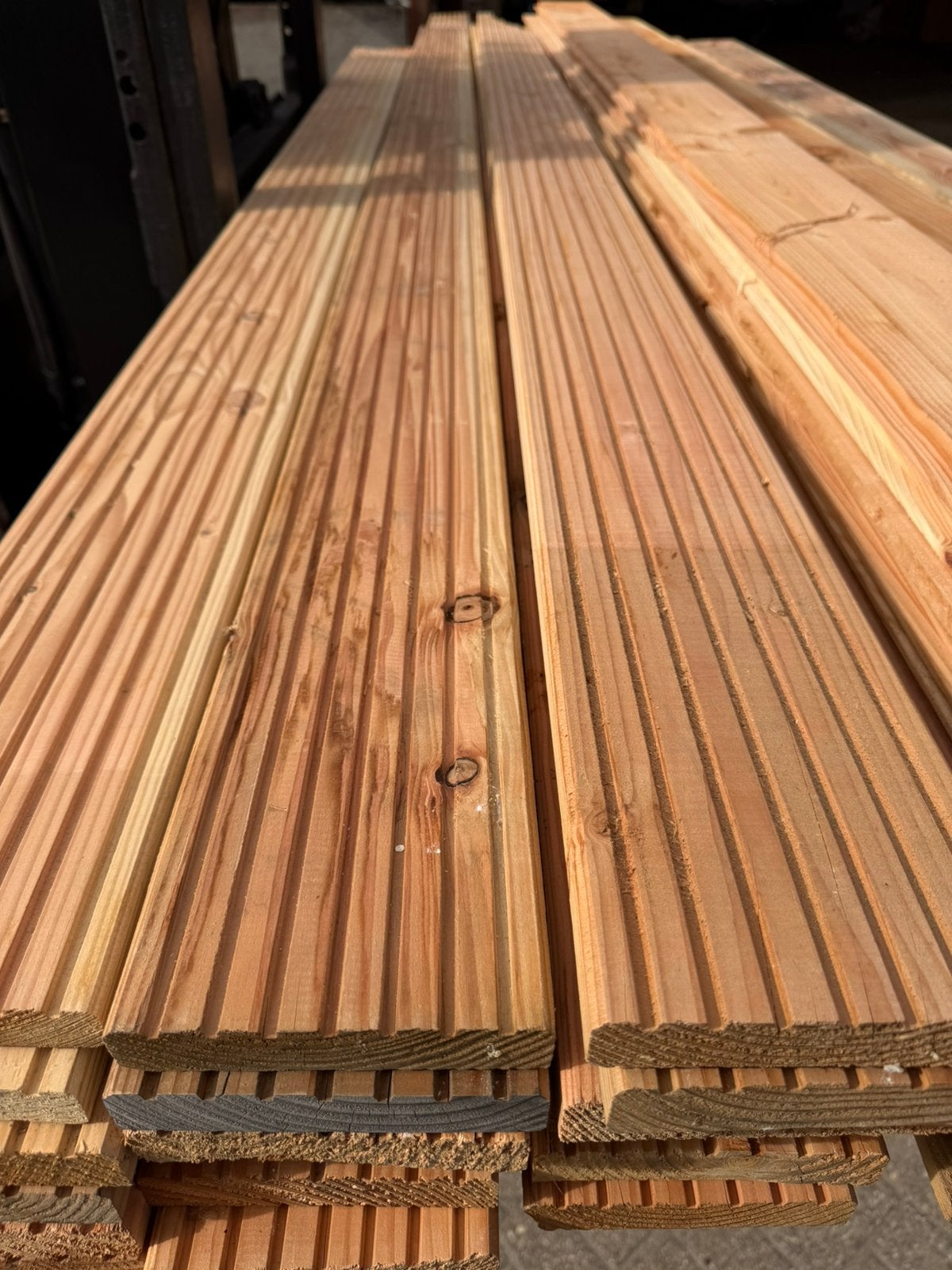 Douglas hout vlonder plank loopdekdeel 27x140mm 3meter, Tuin en Terras, Terrasdelen en Vlonders, Ophalen, Zo goed als nieuw, Composiet