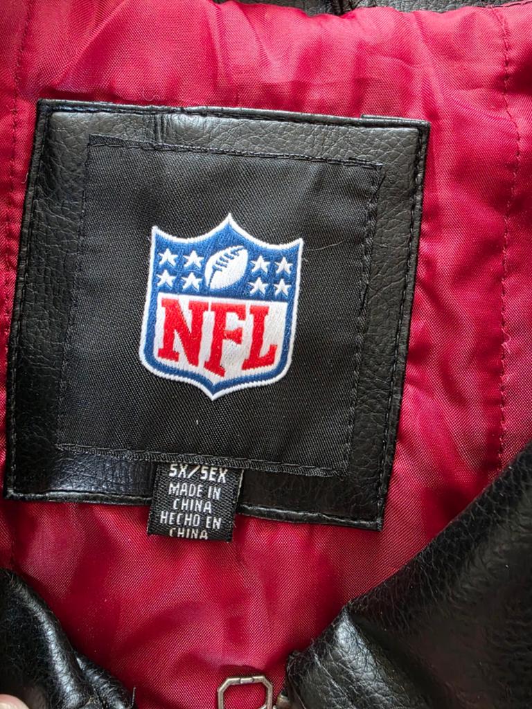 NFL Washington Redskins Leren Jas - Maat 5X/6X, Kleding | Heren, Ophalen, NFL, Zwart, Overige maten
