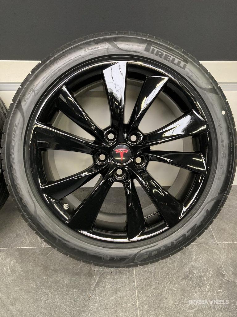 19” originele Tesla Model S velgen + nieuwe banden 5x120 102, 19 inch, -, -, Banden en Velgen