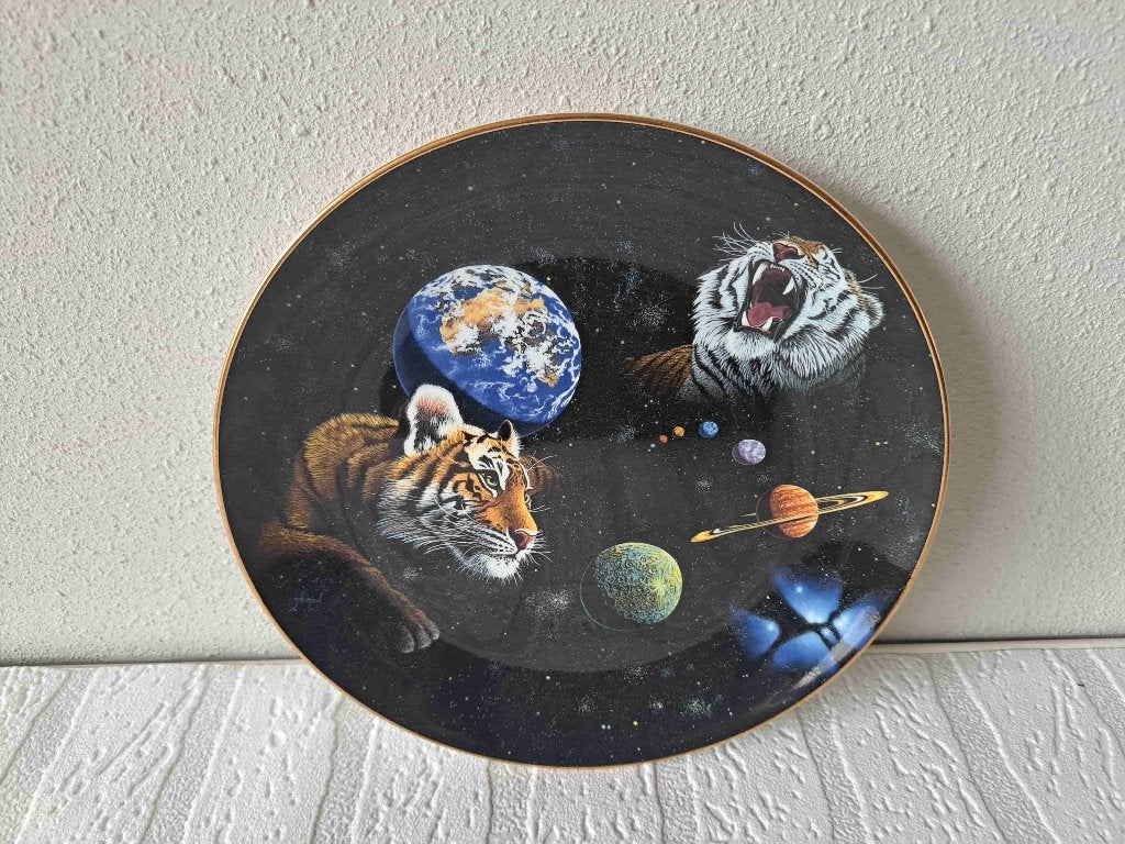 Tijger Planeten Sovereign of Stars, Franklin Mint Wandbord, Ophalen of Verzenden, Zo goed als nieuw, Porselein, Bord of Schaal