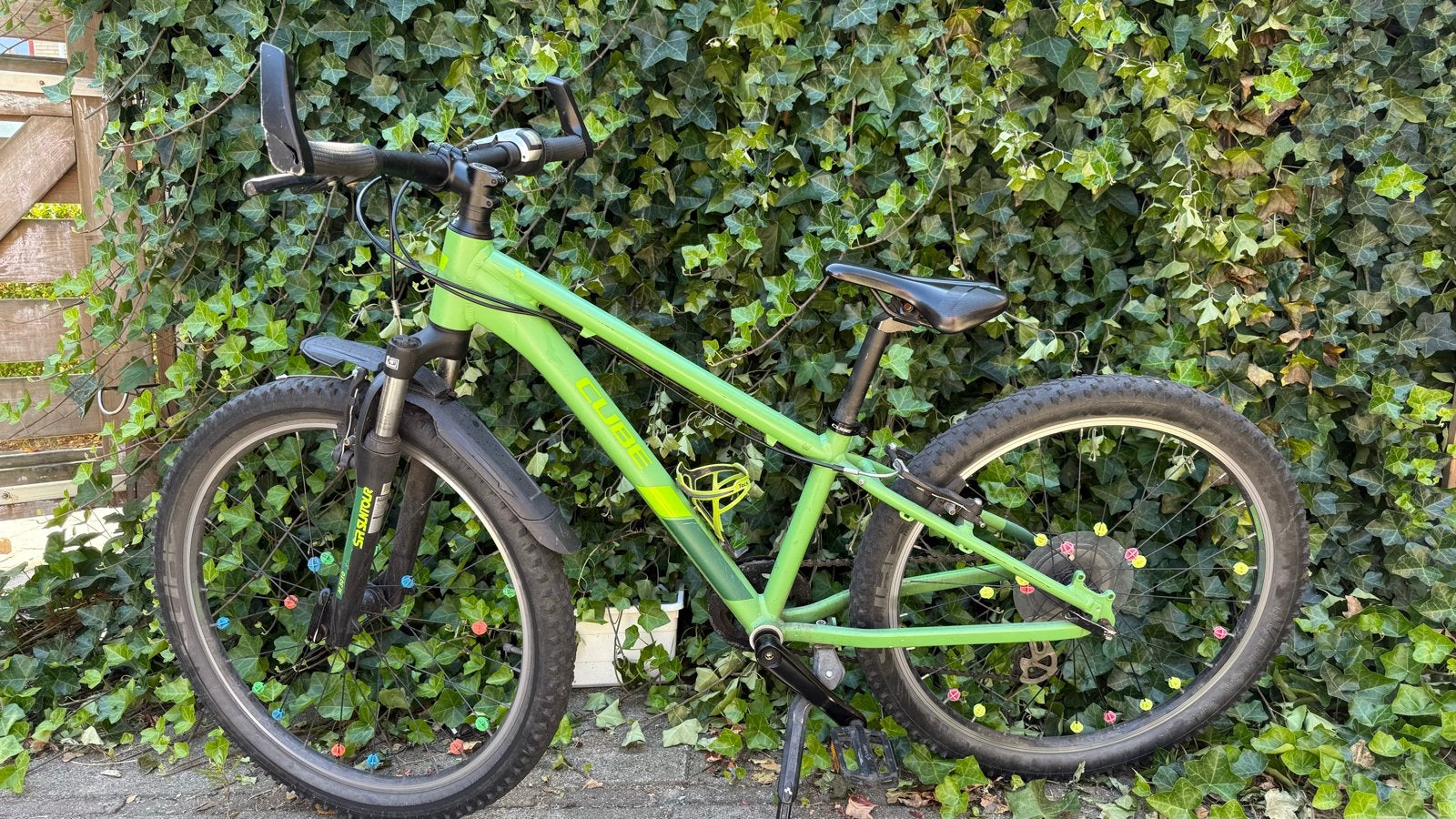 Cube Acid 240 Kinderfiets 24 inch -PineGreen 7 versnellingen, Ophalen, 24 inch of meer, Gebruikt, Velgrem