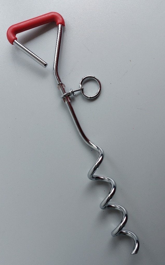 Aanlegspiraal - Hondenpen met Handvat en Ring - 41cm (Nieuw), Dieren en Toebehoren, Ophalen of Verzenden, Nieuw, Hondenriem