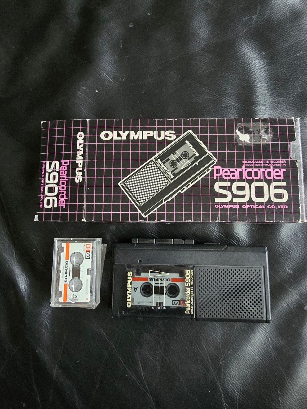 Olympus Pearlcorder S906 Microcassette Recorder met doos, Ophalen of Verzenden