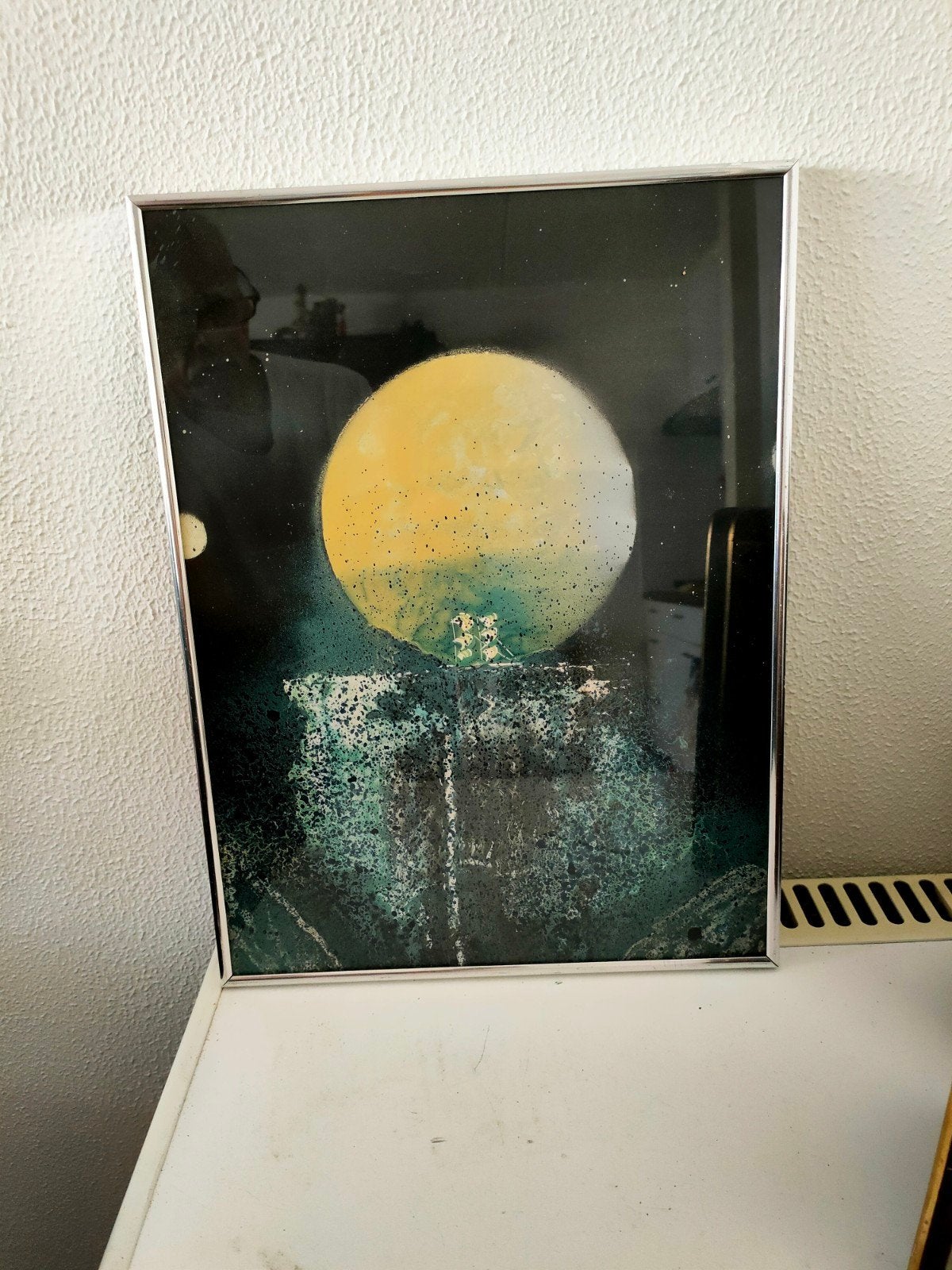 Uniek Zeilschip aan de Horizon - Handgeschilderd Kunstwerk, Antiek en Kunst, Landschap, Handgeschilderd, Ophalen of Verzenden