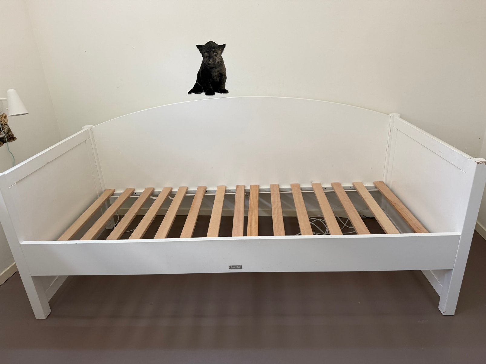 Bopita bed 1 persoons, Kinderen en Baby's, Kinderkamer | Bedden, Ophalen, 85 tot 100 cm, Gebruikt, Lattenbodem