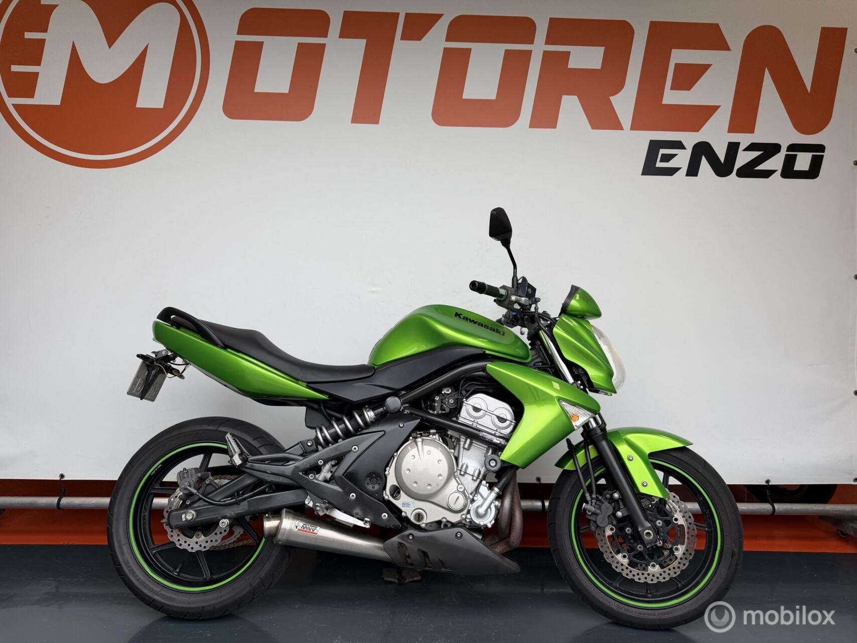 Kawasaki ER-6n CANDY LIME GREEN 35 KW A2 NETTE STAAT MIVV, 649 cc, Toermotor, Handgeschakeld, 12 t/m 35 kW