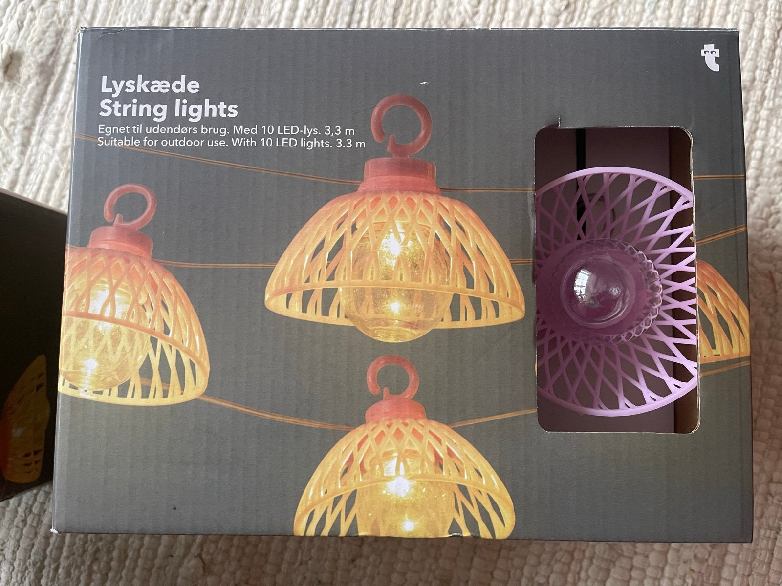 Roze Lyskæde String Lights - 10 LED's, 3.3m lichtslinger, Kunststof, Roze, Nieuw, Ophalen of Verzenden