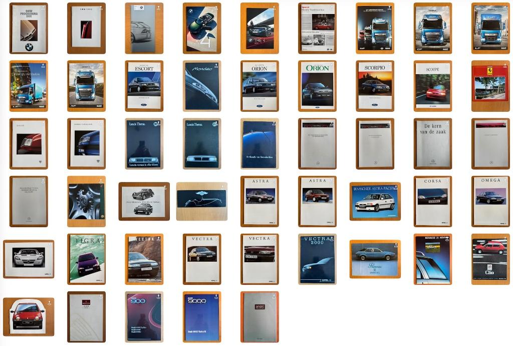 Partij folders: oa BMW DAF Ford Lancia Mercedes Opel Renault, Ophalen of Verzenden, Gelezen, Overige merken