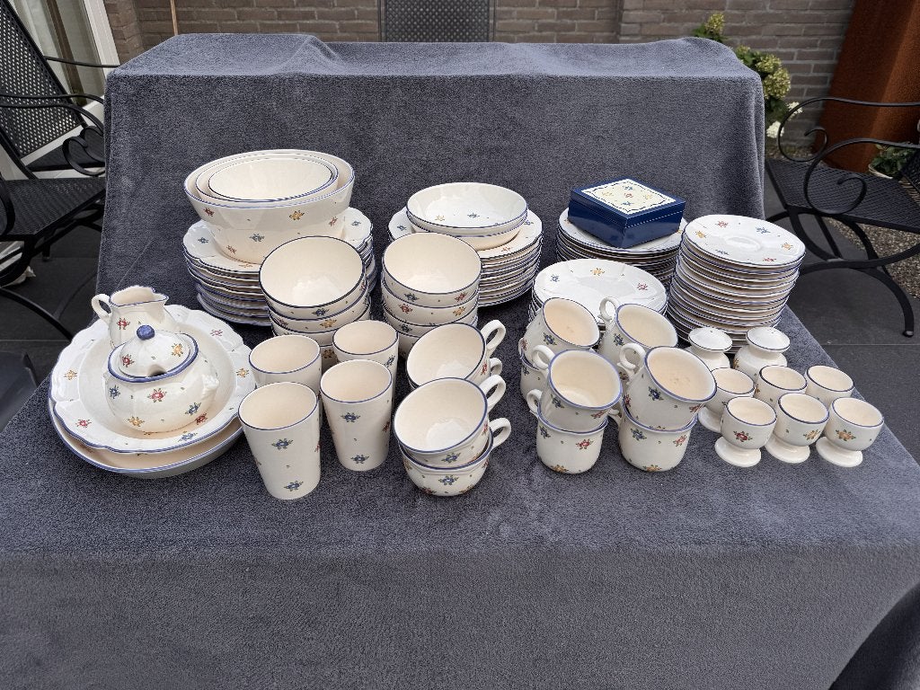 Servies Seltmann Weiden - Marie Luise Streublume Blaue Rand, Ophalen, Overige merken, Landelijk/Boerenbont, Zo goed als nieuw