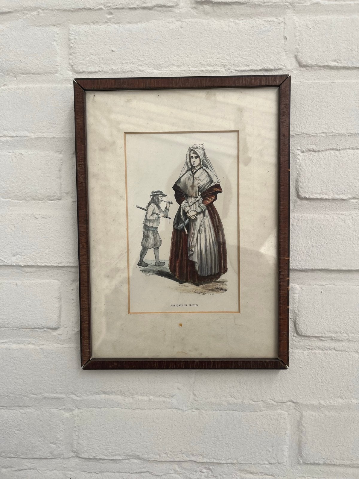 Bretonse klederdracht, Ophalen, Handgekleurd, Dagelijks leven, 1800 - 1899