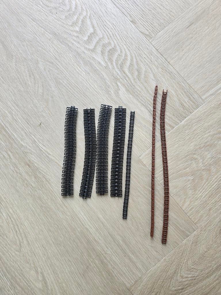 Lego rupsbanden zwart en bruin - diverse lengtes, Ophalen of Verzenden, Gebruikt, Losse stenen, Lego