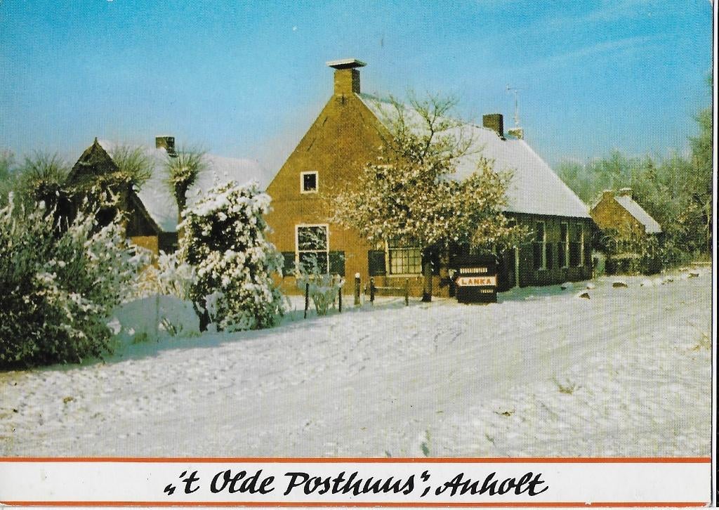 Q430 ongelopen ansichtkaart Anholt 't olde posthuus Pesse, Ophalen of Verzenden, 1980 tot heden, Ongelopen