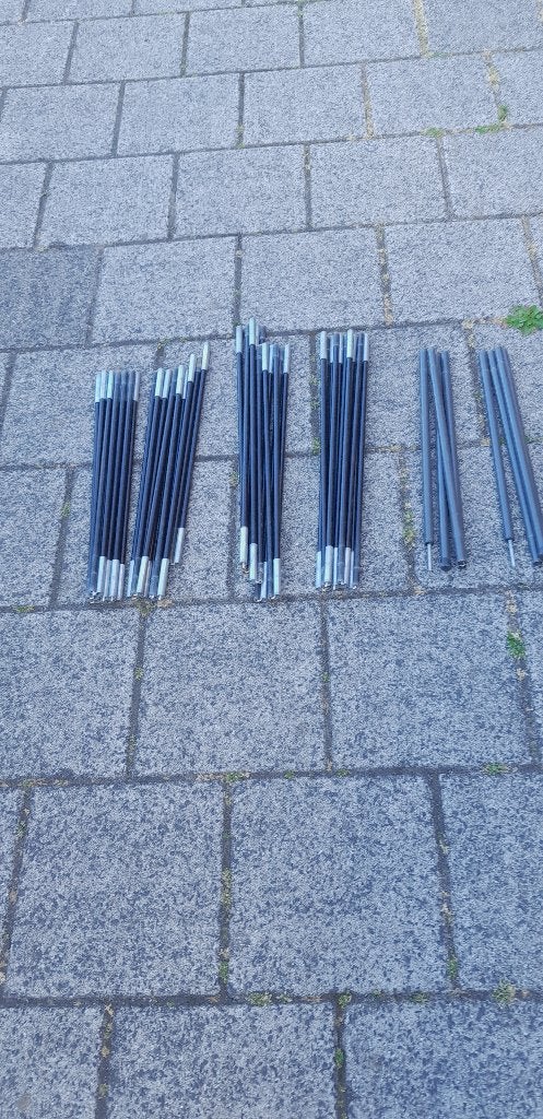 Koepeltentstokken, Caravans en Kamperen, Ophalen, Gebruikt