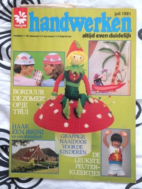 tijdschrift margriet handwerken (later steek) juli 1981, Boeken, Ophalen of Verzenden, Gelezen, Damesbladen